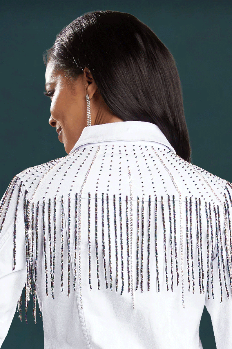 Donna Vinci Denim Jacket 8457JC-White