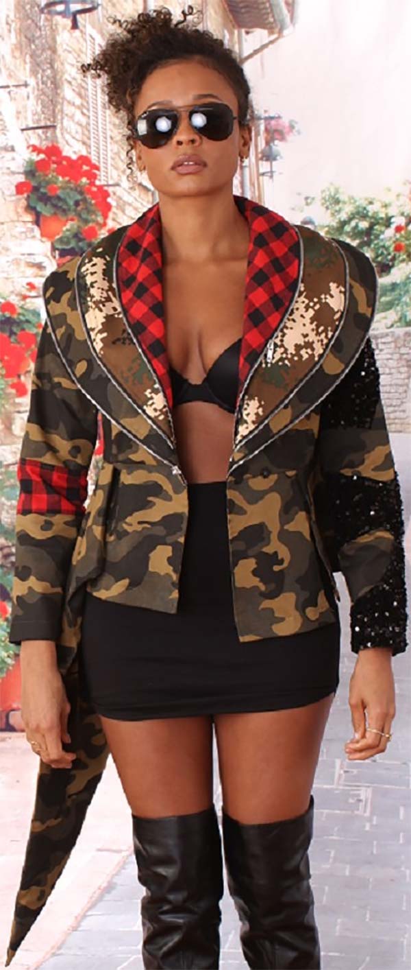 For Her Women Jacket 81789C-Camo Red